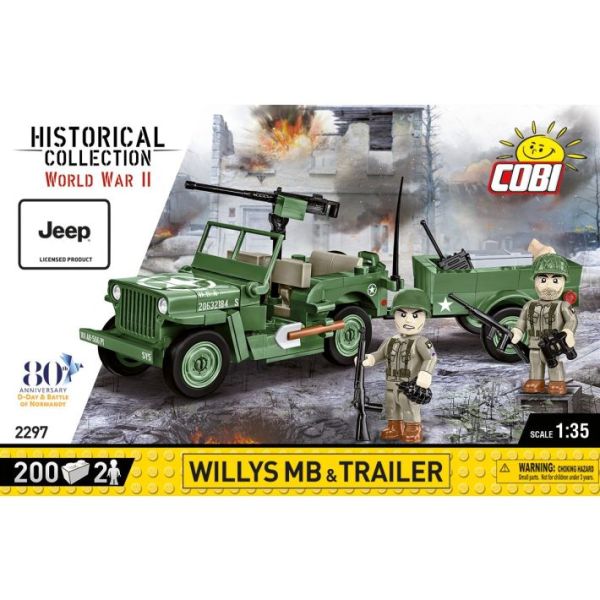 COB2297 - JEEP Willys MB met aanhanger 80e verjaardag - 200 Munten - 1