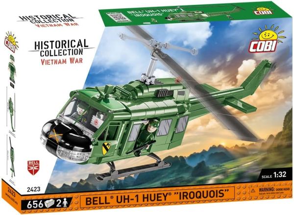 COB2423 - Militaire helikopter BELL UH-1 HUEY - 656 bouwstenen - 1