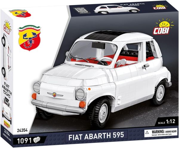 COB24354 - FIAT 500 Abarth 1965 Wit - 1091 onderdelen - 1