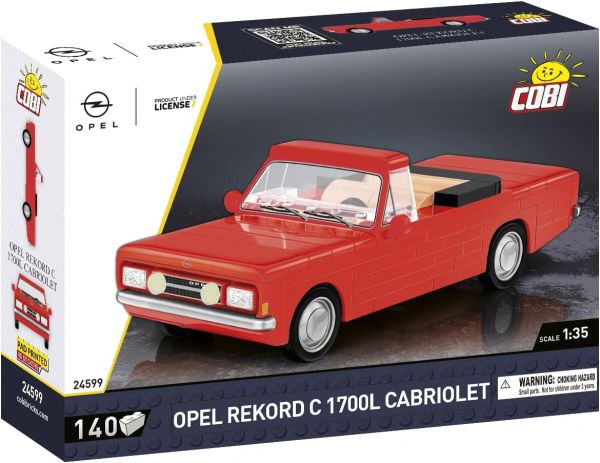 COB24599 - OPEL Rekord C 1700L Cabriolet rood - 140 st. - 1