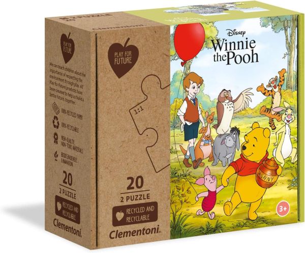 CLE24772 - 2 Winnie de Poeh legpuzzels van 20 stukjes - 1