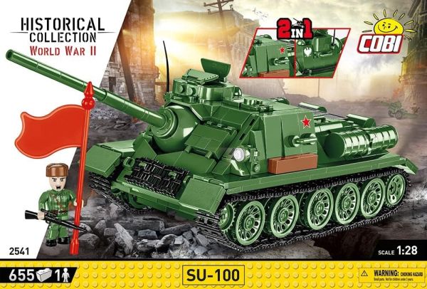 COB2541 - Russische tank SU-100 - 655 bouwstenen - 1