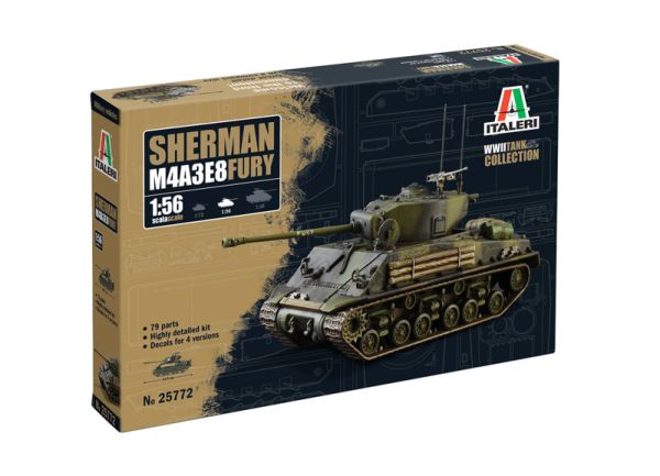 ITA25772 - SHERMAN M4A3E8 Fury-tank om te monteren en te schilderen - 1