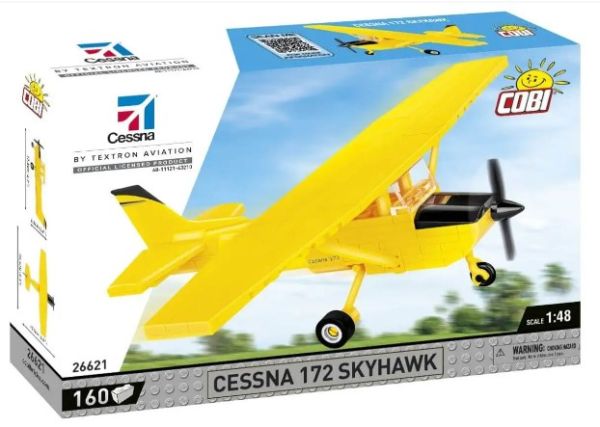 COB26621 - Vliegtuig CESSNA 172 Skyhawk geel - 160 onderdelen - 1