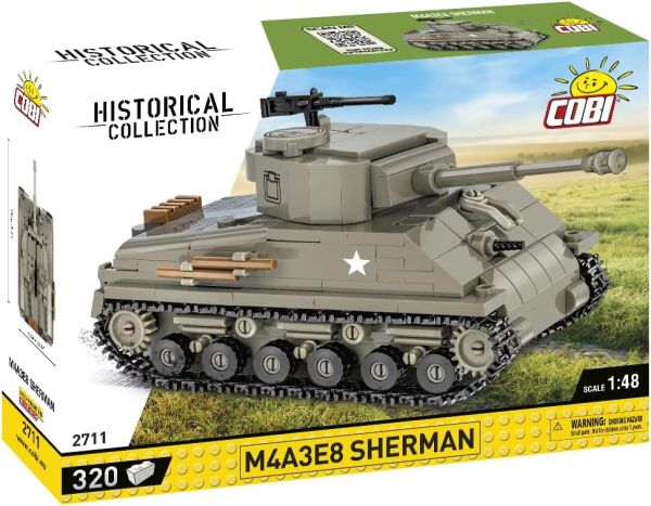 COB2711 - Tank M4A3E8 SHERMAN - 320 bouwstenen - 1