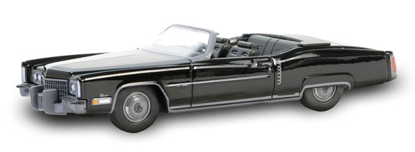 GREEN28150-C - CADILLAC Eldorado Fleetwood cabriolet 1972 zwart uit de BLACK BANDIT serie in blisterverpakking - 1