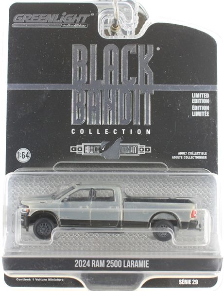 GREEN28150-F-GRIS - Grijze RAM 2500 Laramie 2024 uit de BLACK BANDIT serie in blisterverpakking - 1