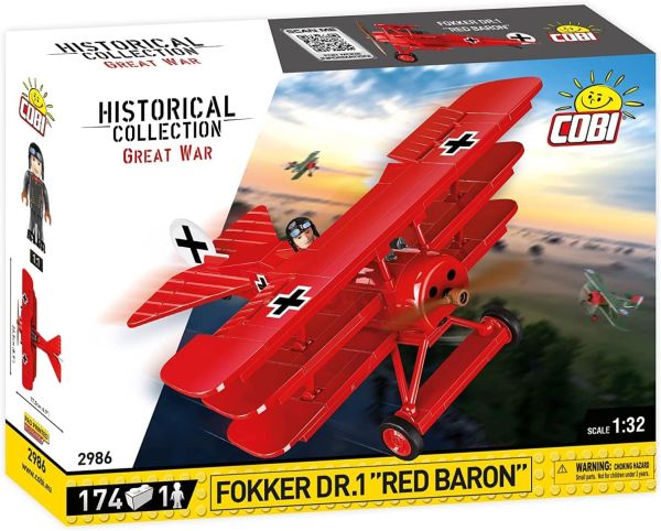 COB2986 - Militair vliegtuig FOKKER Dr. 1 RED BARON - 174 stuks - 1