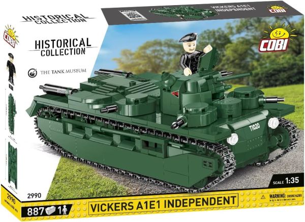 COB2990 - Tank VICKERS A1E1 Onafhankelijk - 887 bouwstenen - 1