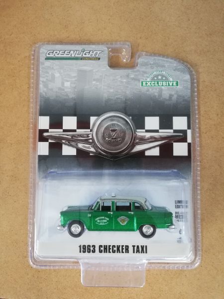 GREEN30207VERT - CHECKER MOTORS MARATHON A11 1963 taxi groene versie verkocht in blisterverpakking - 1