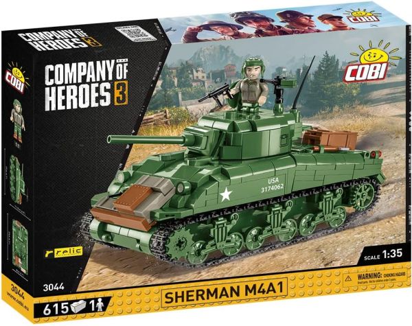 COB3044 - SHERMAN M4A1-tank - 615 onderdelen - 1