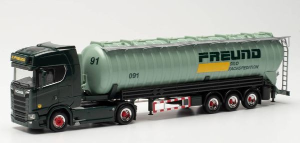 HER315166 - SCANIA CS 20 HD 4X2 met 3-assige silo-aanhangwagen SPEDITION FREUND - 1