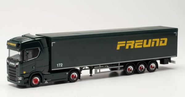 HER315173 - SCANIA CS 20 HD 4X2 met 3-assige SPEDITION FREUND aanhangwagen - 1