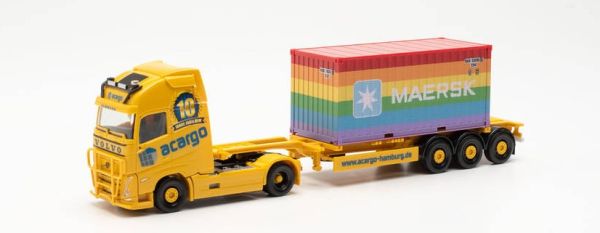 HER315364 - VOLVO FH GL 4x2 containerwagen MAERSK RAINBOW met 3-assige aanhangwagen ACARGO 10 JAAR - 1