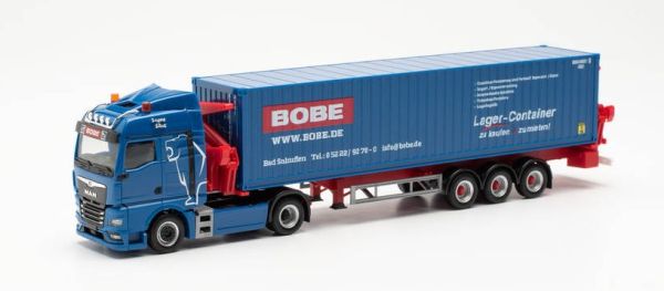 HER315432 - MAN TGX GM 4x2 met 3-assige aanhangwagen en zijlader BOBE SPEDITION - 1