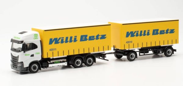 HER315913 - IVECO S-WAY LNG 6x4 forwarder met 2-assige aanhangwagen WILLI BETZ - 1