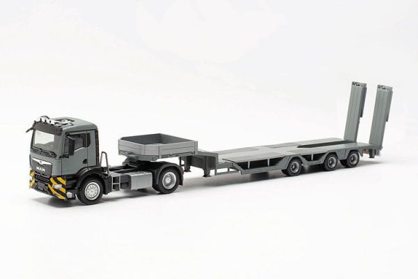 HER316194 - MAN TGS NN 4x2 met 3-assige trailer grijs - 1