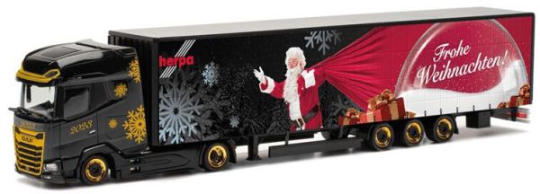 HER316392 - DAF XG+ L.Sz. 4X2 met aanhangwagen 3 Assen HERPA Kerstmis 2023 - 1