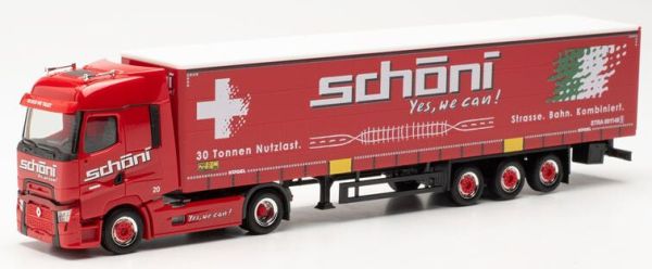 HER316446 - RENAULT 4x2 T G met aanhanger 3 assen SCHONI INTERNATIONAL rood - 1