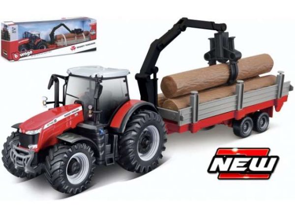 BUR31659 - MASSEY FERGUSON 8740S met bosbouw aanhanger - 1