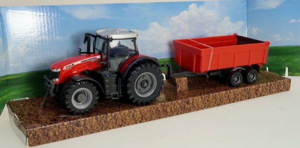 BUR31662 - MASSEY FERGUSON 8740S met kiepaanhanger - 1