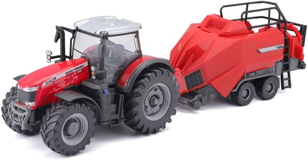 BUR31667 - MASSEY FERGUSON 8740S met balenpers - 1