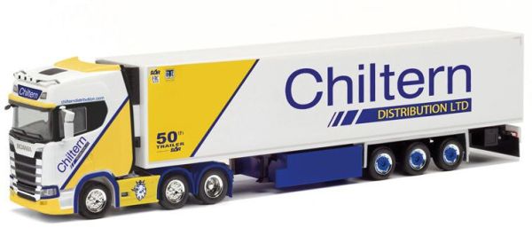 HER316712 - SCANIA CS 20 HD 6x2 met 3-assige koelkastaanhangwagen CHILTERN - 1