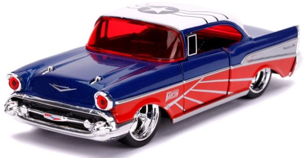 JAD31762 - CHEVROLET BEL-AIR Hard-Top Blauw en Rood 1957 MARVEL Avengers - 1