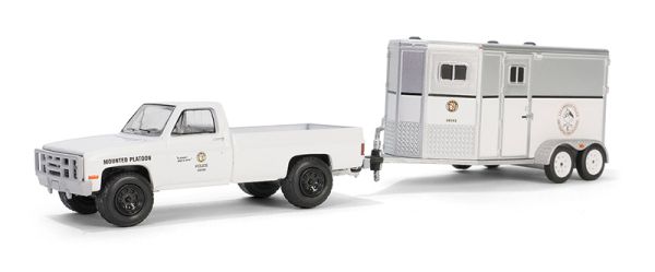 GREEN32310-C - CHEVROLET C20 1987 - LAPD met HITCH & TOW bestelwagen in blisterverpakking - 1