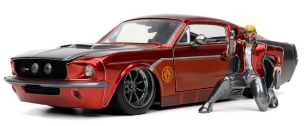 JAD32915 - FORD Mustang Shelby GT500 met STAR LORD figuur Guardians of the Galaxy 1967 - 1