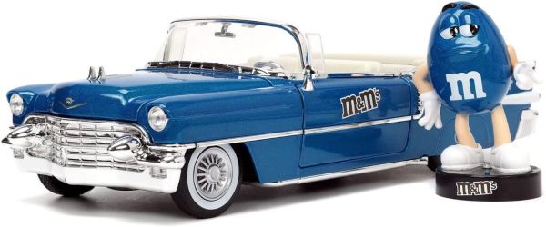 JAD33726 - CADILLAC Eldorado met M&M's blauw beeldje 1956 - 1