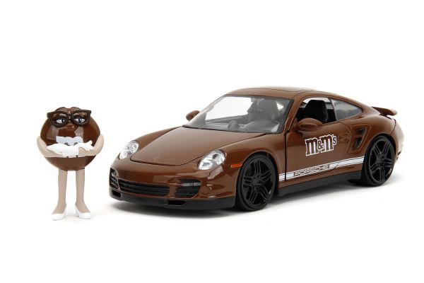 JAD34624 - PORSCHE 911 Turbo con figurina M&M'S marrone - 1