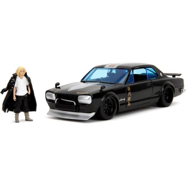 JAD34698 - 1971 NISSAN Skyline GTR con figurina Mikey TOKYO REVENGERS nero - 1