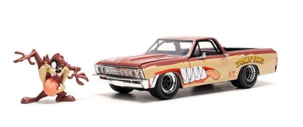 JAD35130 - CHEVROLET El Camino 1967 marrone con figurina TAZ LOONEY TUNES - 1