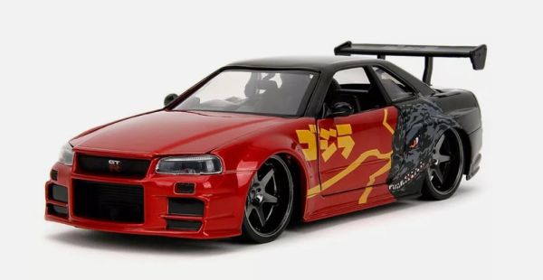 JAD35133 - NISSAN Skyline GT-R 2002 rood en zwart - GODZILLA - 1