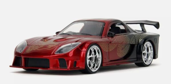 JAD35194 - MAZDA RX-7 WideBody Candy 1995 Rood en Zwart - ROZE SLIPS - 1