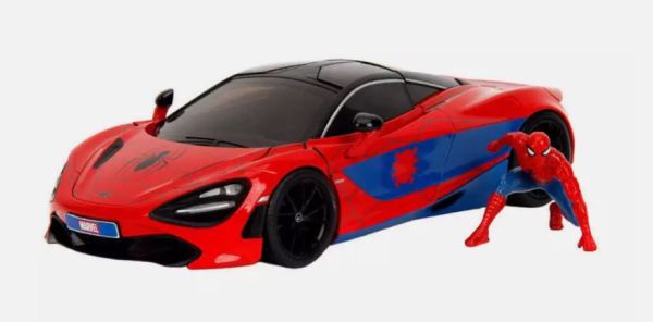 JAD35764 - McCLAREN 720S Marvel met SPIDERMAN figuurtje - 1