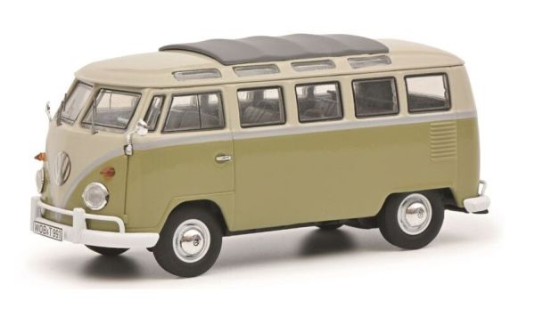 SCH3592 - VOLKSWAGEN T1b Samba groen beige - 1