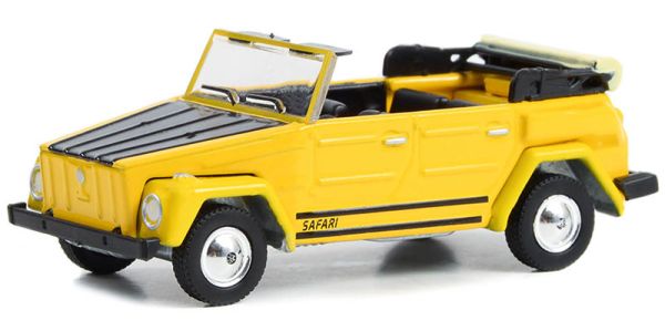 GREEN36070-C - 1974 VOLKSWAGEN Safari Type 181 geel CLUB VEE-DUB in blisterverpakking - 1