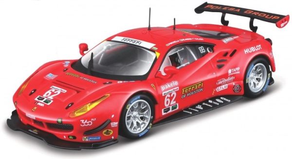 BUR36301RO - FERRARI 488 GTE #62 2017 Rood - 1