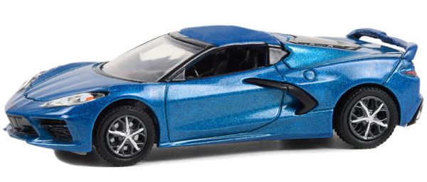 GREEN37290-E - CHEVROLET Corvette Stingray 2LT 2020 blauw uit BARRETT JACKSON in blisterverpakking - 1