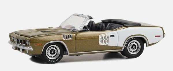 GREEN37300-E - 1971 PLYMOUTH Cuda Cabriolet uit de 50th Anniversary serie BARRETT JACKSON in blisterverpakking - 1