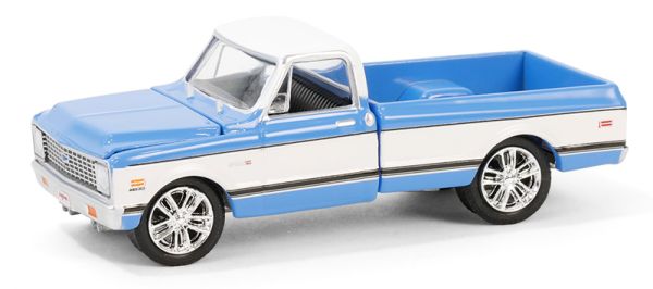 GREEN37310-E - 1971 CHEVROLET C10 Super Cheyenne Blue uit de BARRETT JACKSON reeks in blisterverpakking - 1