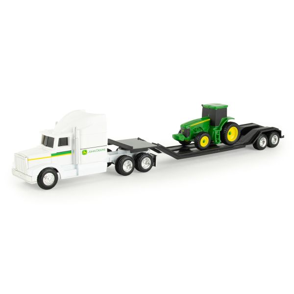 ERT37382BLANC - Witte 6x4 vrachtwagen met uitrustingsdrager en JOHN DEERE trekker - 1