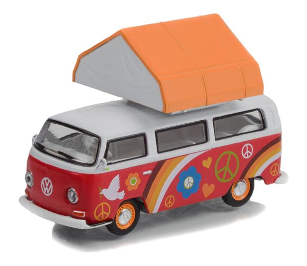 GREEN38030-A - VOLKSWAGEN Type 2 1968 Peace and Love uit de serie THE GREAT OUTDOORS in blisterverpakking - 1