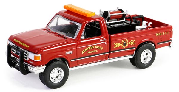 GREEN38060-E - FORD F-250 1990 Firefighters uit de SMOKEY BEAR serie in blisterverpakking - 1