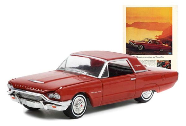 GREEN39100-B - FORD Thunderbird Hardtop 1964 rood uit de serie VINTAGE AD CARS in blisterverpakking - 1