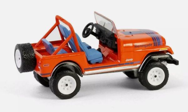 GREEN39150-F - JEEP CJ-7 Renegade 1979 oranje en blauw uit de serie VINTAGE AD CARS in blisterverpakking - 1