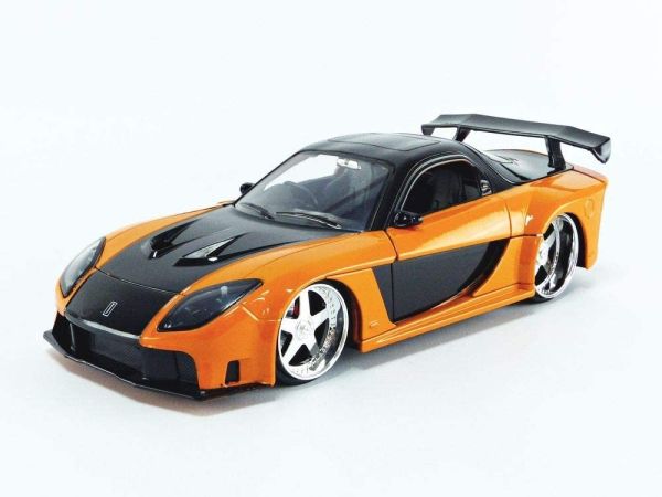 JAD30732 - MAZDA RX-7 Oranje en zwart Fast and Furious - 1