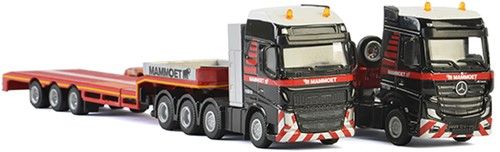 WSI410103 - MERCEDES-BENZ MP4 BigSpace 6x4 met VOLVO FH4 Globetrotter XL 8x4 met 6-assige dieplader MAMMOET - 1